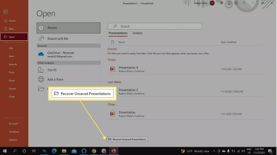 Free Ways to Recover Unsaved PowerPoint in Windows - WinfrGUI